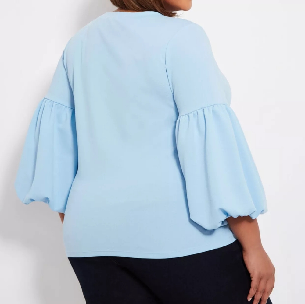 Ashley Stewart plus size light blue top size 14/16
